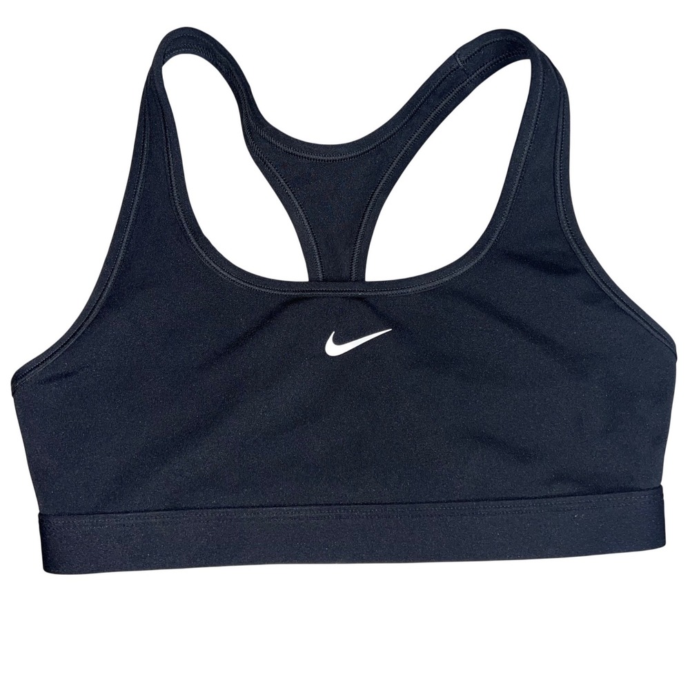 Nike Dri-FIT Swoosh Racerback Sports Bra Black Women's Size Small